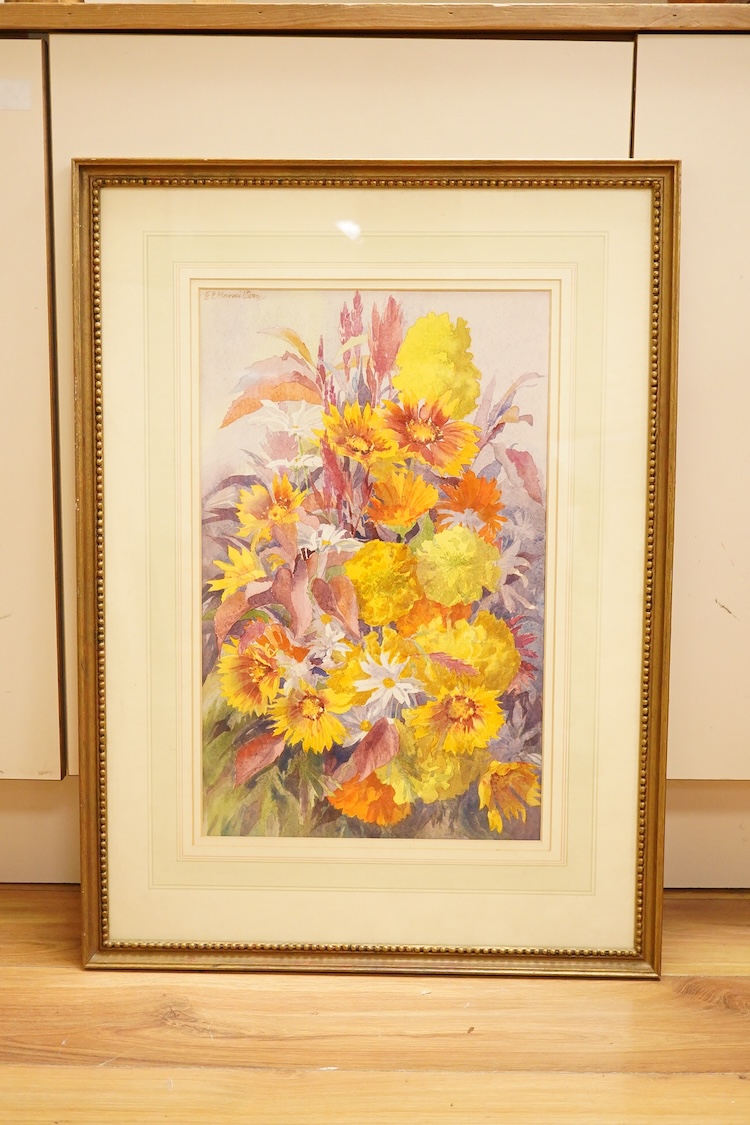 E.P. Hamilton (19th/20th century), Floral still life, signed upper left, watercolour, 47 x 29cm